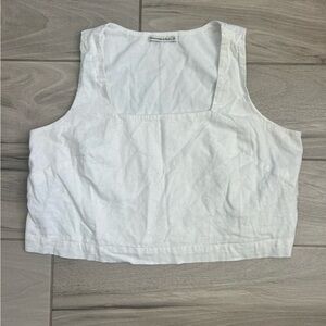Abercrombie & Fitch Classic White Crop Top